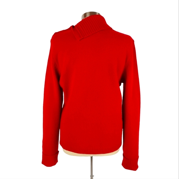 Tommy Hilfiger 100% Red Lambswool Argyle Sweater - Picture 2 of 11